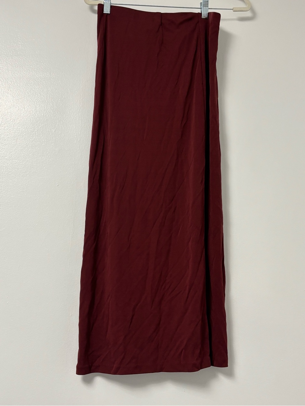 Classic Burgundy Maxi Skirt - Sleek Everyday Style